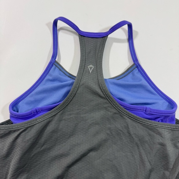 Ivivva Double Dutch Tank Top Grey Purple Size 8 - Picture 3 of 6